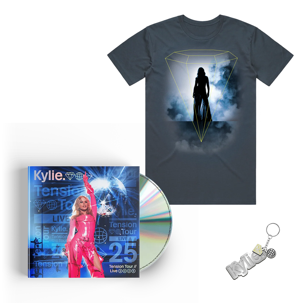 Kylie Minogue Tension Tour 2025グッズ3点セット Tension Tour // Live 2025 | Double CD + Petrol Tour Tee – Kylie
