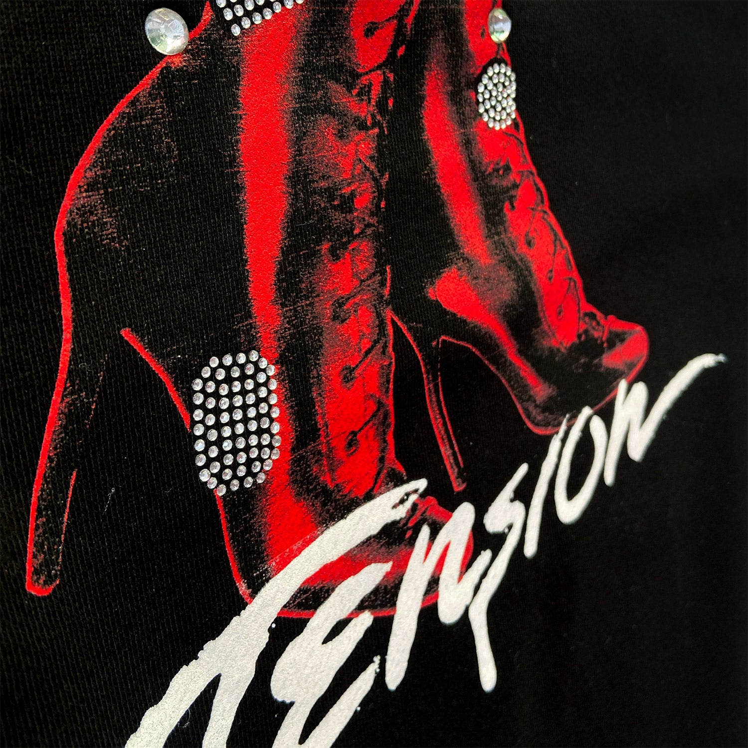 Red Boots Black Sweat