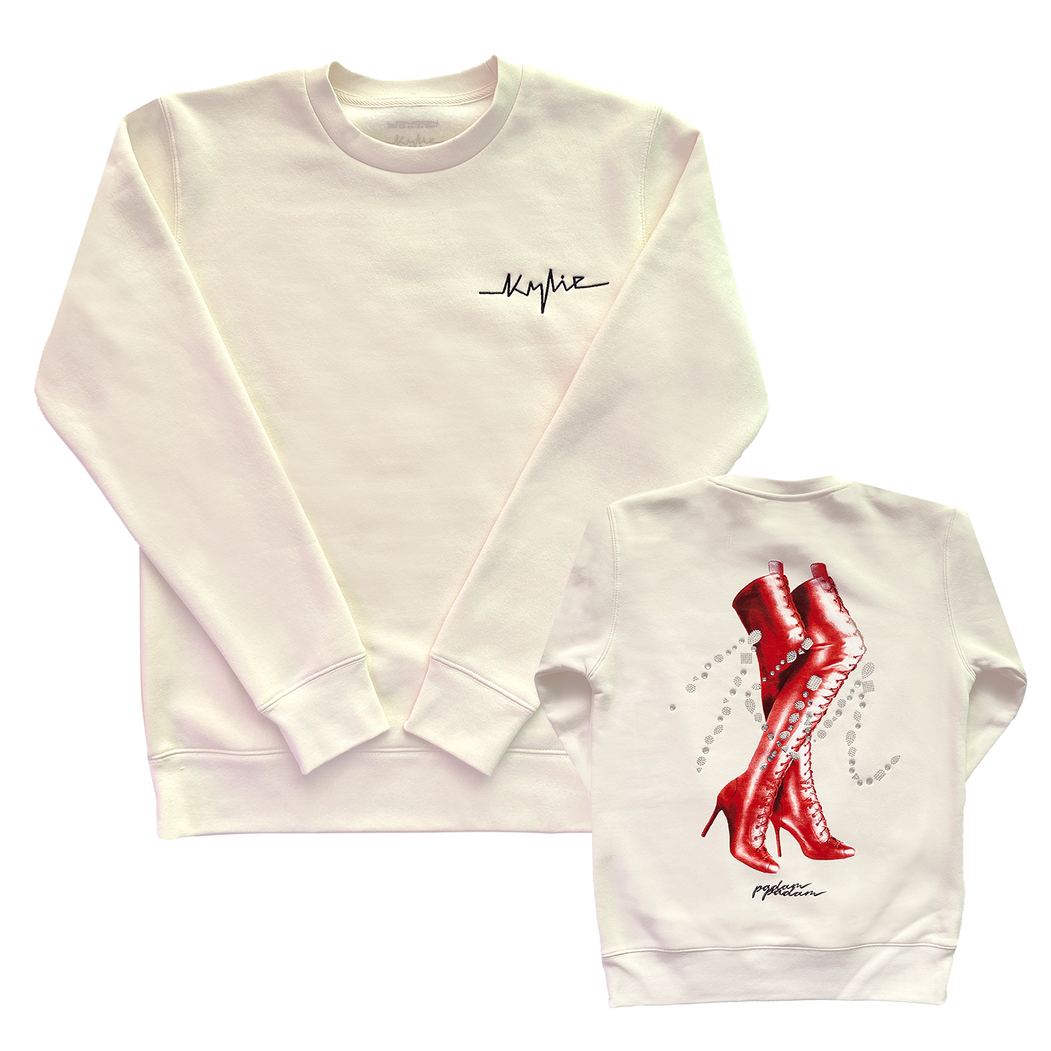 Red Boots Cream Sweat